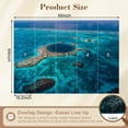 thumbnail image 3 of Wallpaper Blue Belize Panorama Lighthouse Aerial View Peel and Stick Wall Murals 69"H x 96"W Removable PVC Wall Paper Self-Adhesive Wall Paintings Art Decor for Bedroom Living Room, 3 of 7