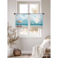 thumbnail image 3 of Ocean Beach Sheer Curtains 2 Panels Set Summer Beach Chairs Blue Sky Sea Cloud Sheer Window Curtains Light Filtering Rod Pocket Voile Drapes for Bedroom Living Room 52"x45", 3 of 9