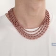 thumbnail image 5 of HIJONES Stainless Steel Rope Chain Necklace for Men Women Twist Rope Chain Solid Jewelry Hip Hop Rock Chain 3MM 20 Inch Rose Gold, 5 of 6