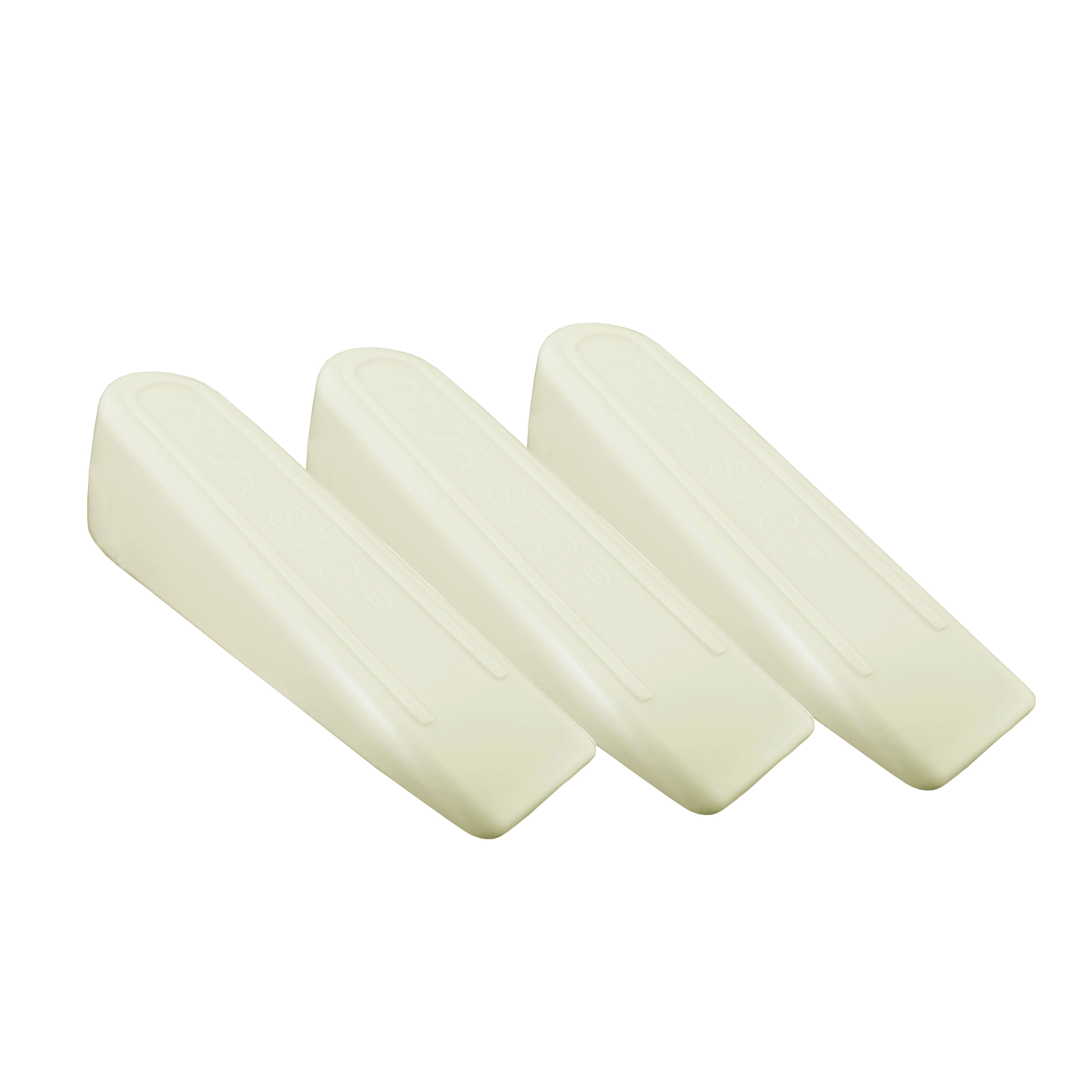 (4 pack) Super Sliders 3-Pack Rubber Doorstops – Non-Slip, Non-Marking Wedges for Home, Office, or School – Works on Carpet & Hard Floors – 4 in x 1 in