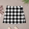 thumbnail image 3 of Check Print Skirt Black And White Street Style Casual Skirts Women Trendy Mini Skirt Custo, 3 of 7