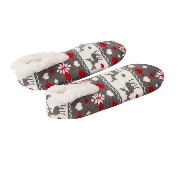 Jamicy Thermal Socks for Women Christmas Presents Christmas Fuzzy House Slipper Socks Winter Home Shoes Winter Indoor Cozy Plush Slipper Socks Xmas Reindeer Socks