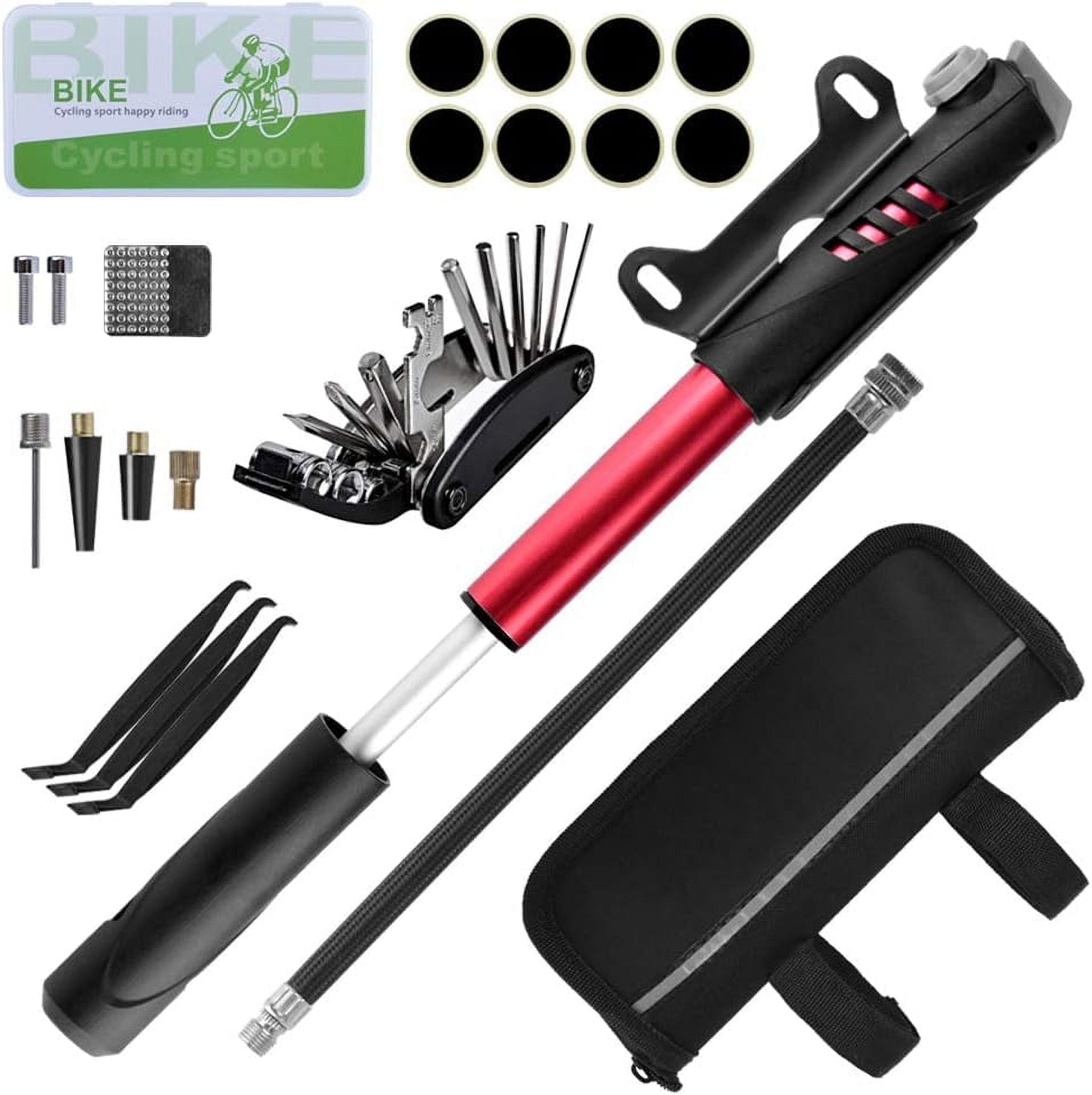 Schwinn Deluxe Bicycle Repair Kit Multi Functional Tool Portable 12 Pc Bike Emergency Kit with Pump Walmart