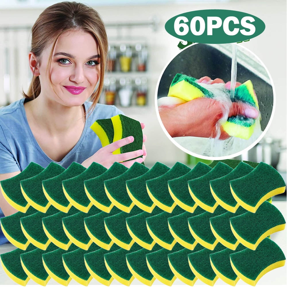 Skycarper Kitchen Sponge Washing Dishes Sponge Cleaning Heavy Duty