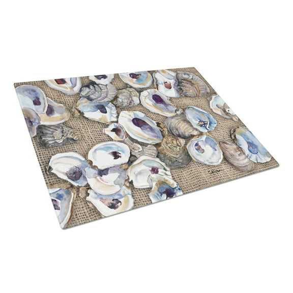 Caroline's Treasures Oyster Glass Cutting Board Large