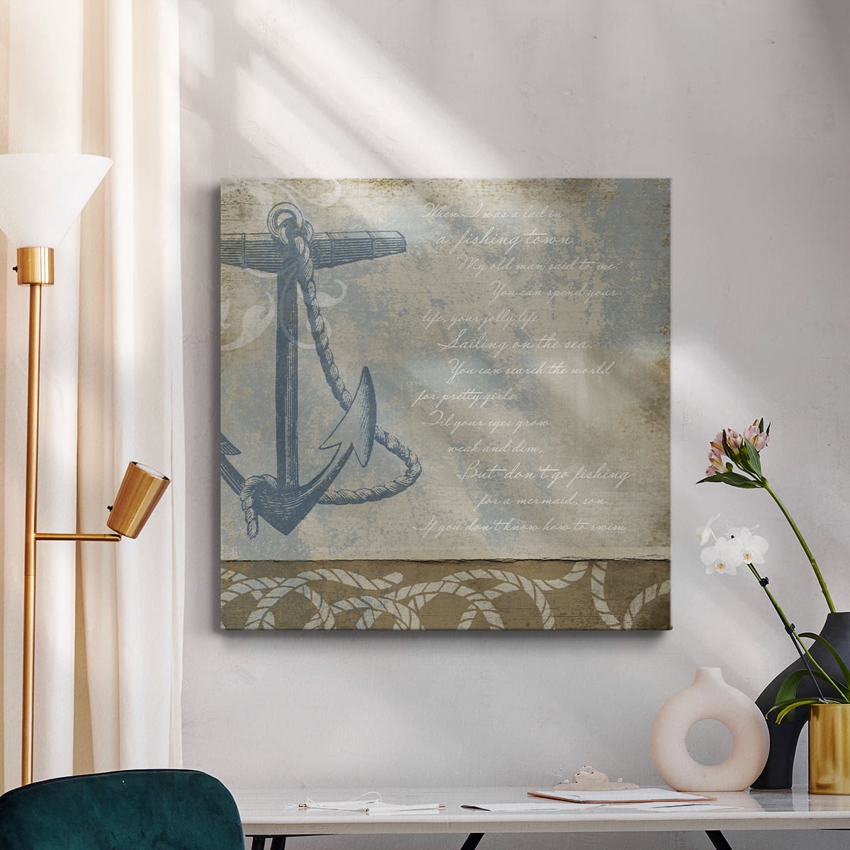 Wexford Home Coastal Inspiration VI-Premium Gallery Wrapped Canvas, 32" x 32" - Ready to Hang