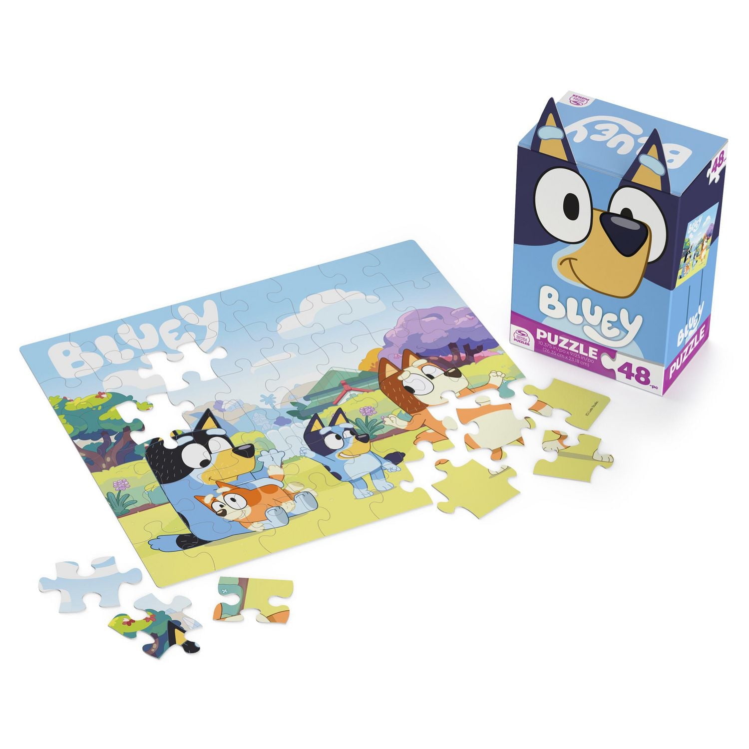 Bluey, 48-Piece Jigsaw Puzzle with Cute Ear Gift Box Bingo and