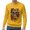 Yellow-1, variant on Halloween Sweatshirts for Men Long Sleeve Casual Crewneck Bloom Skull Graphic Sweatshirt Pullover Tops