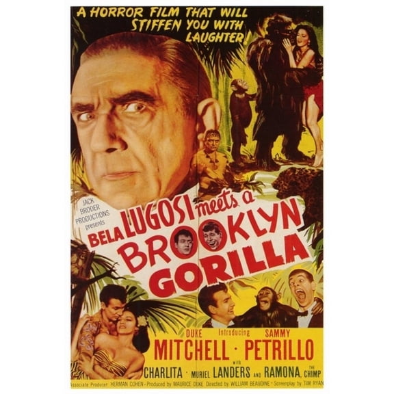 Posterazzi MOVEF2295 Bela Lugosi Meets a Brooklyn Gorilla Movie Poster - 27 x 40 in.