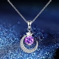 thumbnail image 1 of Collier Pendentif Lune Céleste Élégant pour Femmes Bijou de Mode Pièce Déclaration, 1 of 6