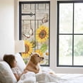 thumbnail image 3 of Farm Flowers Window Privacy Film, Retro Sunflowers Barn Doors Butterfly Wood Board Static Cling UV Sun Blocking Tint Film Heat Control Windows Films for Bedroom Bathroom, Window Stickers 23.6"x59", 3 of 8