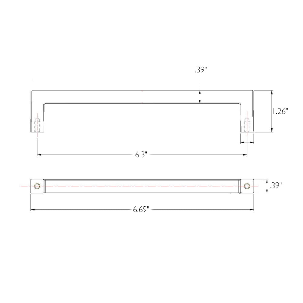 Design House 206227 Pallazo Square Cabinet Pull 6.3", Bronze