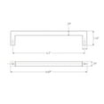 thumbnail image 5 of Design House 206227 Pallazo Square Cabinet Pull 6.3", Bronze, 5 of 8
