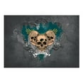 thumbnail image 3 of Tiptophomedecor Street Art Wallpaper Wall Mural - Darkness Skulls On Grey Background, 3 of 8