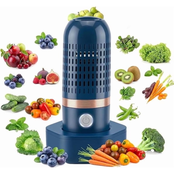 Pure pod Vegetable Produce Cleaner, Portable Vegetable Washing Machine, OH-ion Food Purifier for Deep Cleaning Surface Residues, IPX7 Waterproof Cordless Device for Home,Travel Outdoor Use