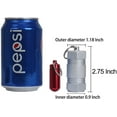 thumbnail image 5 of 2pcs High Capacity Aluminum Container Keychain Waterproof Pill Container, 5 of 5