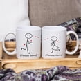 thumbnail image 3 of KAAYEE His Heart and Hers Run in Both Directions Matching Couple Mugs Set for Anniversary Wedding Gifts,Cooffee Cups for Couples,Him and Her,Valentines,Birthday,Engagement,12oz,White, 3 of 7