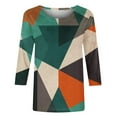 thumbnail image 4 of TopLLC Chandail à Col Rond Mode Femme Col Rond T-Shirt Manches 3/4 Blouse Imprimée Hauts Chandail Manches Longues Chemise Surdimensionnée, Chandails à Capuchon Floraux Chandail TG, 4 of 5