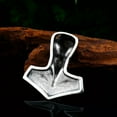 thumbnail image 6 of GKNET Mens Stainless Steel Norse Viking Crow Bird Raven Skull Pendant Necklace, 6 of 6