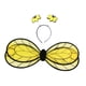 thumbnail image 2 of Diadema con alas de animal para mujer, accesorio ligero para cosplay y baile escénico. Amarillo Negro, 2 of 9