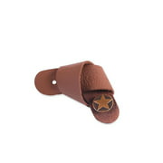 Folk Guitar Neck Band Guitar Headband Leather Headstock Tie Rope With Guitar Strap Buckle Fastening, 1PCS, Brown