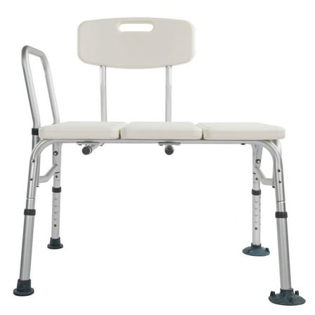 BENJM Bath Tub Transfer Bench with Arms, Heavy Duty Adjustable Shower Chair, Bathroom Safety Seat for Elderly and Handicapped
