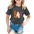 thumbnail image 4 of Xyant Halloween Tshirts Kids, Girls Pumpkin Ghost Tshirts Toddler Cotton Short Sleeve Tees,Size 5-6 Years, 4 of 6