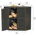 thumbnail image 4 of Corner Bread Box for Kitchen Countertop, Storage Container for Homemade Bread, Double Layer BreadBox, Large Capacity Bread Storage Bin, Vintage Farmhouse Breadbox Organizer,Antique Black, 4 of 8