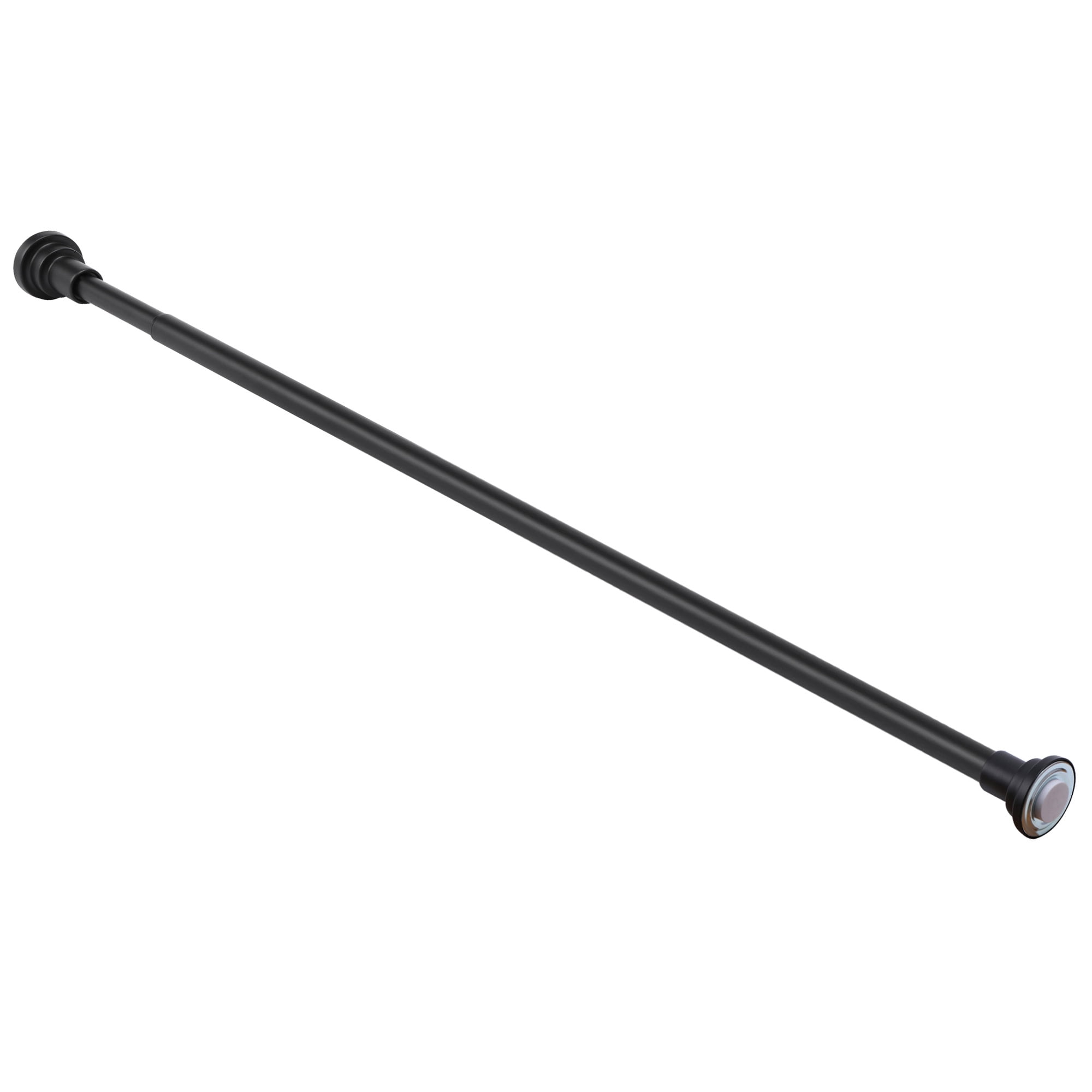 Design House Classic Steel Adjustable 42"-72" Tension Shower Rod, Matte Black