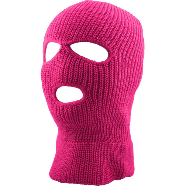 Three Hole Mask Full Face Cover Ski Hat Winter Knitted Beanie - Walmart ...