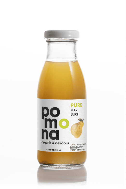 Pomona Organic Juices Pure Pear Juice, 8.4 Ounce Bottle (Pack of 12)