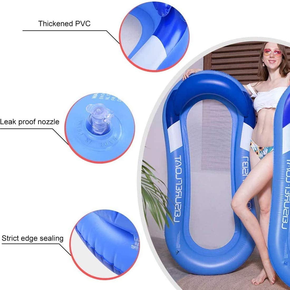 Verschillende goederen rand Fotoelektrisch Pool Floats, Inflatable Swimming Pool Loungers with Adjustable Sun Canopy &  Head Pillow for Pool Storage Toy, Beach Accessories, Water Hammock for  Adults, Kids, Blue - Walmart.com