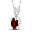 thumbnail image 3 of JewelersClub 1 1/2 Carat T.G.W. Garnet And White Diamond Accent Sterling Silver Pendant, 18", 3 of 4