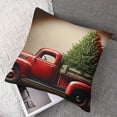 thumbnail image 7 of nygtbtfer 2Pack Merry Christmas Pillow Cover with Christmas Tree and Vintage Red Truck PatternLinen Home Decorative Throw Cushion Case, 7 of 7