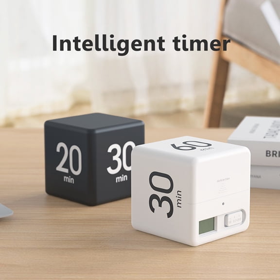 Msgweeeg Timers for Classroom Digital Timer Digital Timer Alarm Block 20-60 Minutes Countdown White Portable Kitchen Desk Study Manager Time Management Tools for Home Office