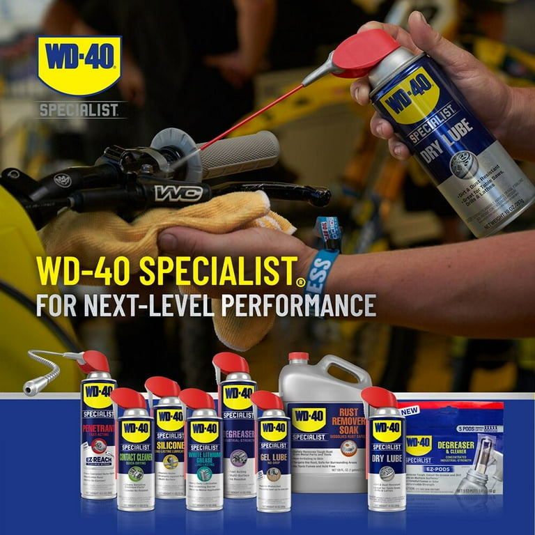 WD-40 Specialist Dry Lube Long-Lasting Lubricant Smart Straw Spray, 10 oz