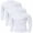 White, variant on QPNGRP Men's 3 Pack Dry Fit Long Sleeve Athletic Shirts Workout Running Shirts Black 2XL