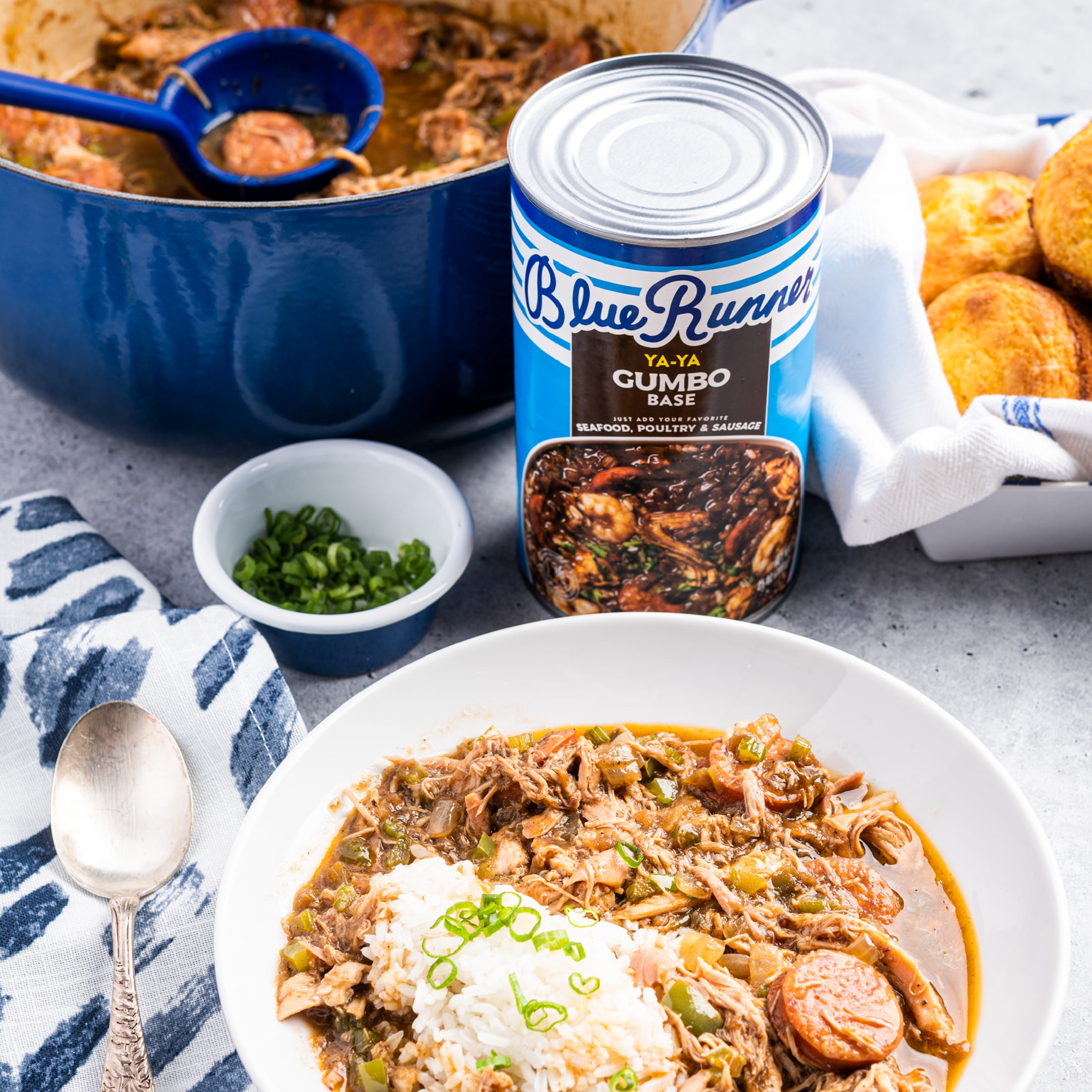 (3 pack) Blue Runner Foods Ya-Ya Gumbo Base, 25 oz Can