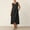 Black, variant on Conservative Dress 2026 Solid Color Sleeveless V Neck Long Summer Dresses for Women with Pockets Pleated Regular Fit for Lounge and Relax White S