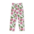 thumbnail image 4 of Xecao Rose Flowers Men's Straight Lounge Pajama Pants: The Ultimate in Comfortable Sleepwear, 4 of 9