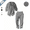 GRAY, variant on Men's 4-Piece Linen Outfit, Casual Hooded Button-Up Shirt and Drawstring Pants Set