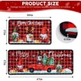 thumbnail image 2 of Christmas Kitchen Mats, Merry Christmas Kitchen Rugs Set of 2 - Red Black Buffalo Plaid Christmas Kitchen Decor - Gnome Truck Xmas Decorations for Floor,Bathroom,Living Room,Doorway 17"x30"+17"x47", 2 of 6