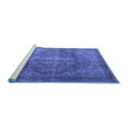 thumbnail image 2 of Ahgly Company Machine Washable Indoor Square Persian Blue Traditional Area Rugs, 6' Square, 2 of 4