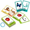 thumbnail image 1 of Tarjetas didácticas del alfabeto árabe para niños pequeños que aprenden tarjetas didácticas de letras árabes con transliteración en inglés para jardín de infantes, preescolar, educación en el hogar, 1 of 1