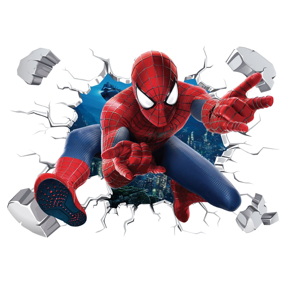 Gusuhome Spiderman Wall Decal, DIY Avengers Decor for Kids, Event