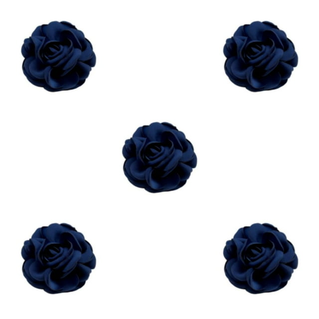 Guardoinrt Sophisticated Refined Flower Brooches Pins For Delicate And Intricate Style dark blue 5Set