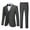 Dark Gray, variant on Beauty Emily New Men's Suit Korean Style Slim Fit 3-piece Suit Wedding Business Groom Groomsman 3-piece Suit Men's Dinner Jacket Vest Trouser Suit