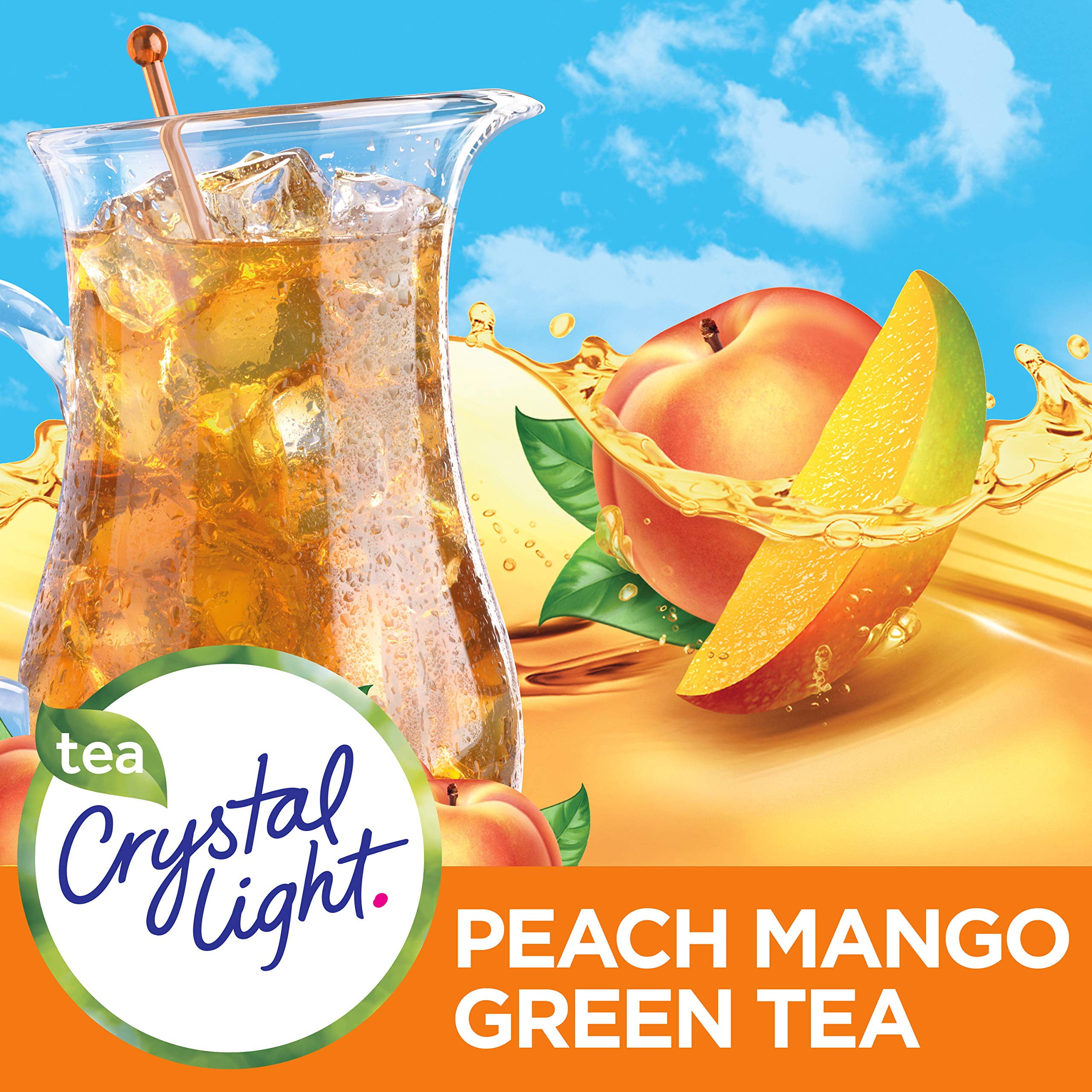 Crystal Light Sugar Free Peach Mango Green Tea Powdered