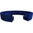 thumbnail image 3 of Meridian Furniture Sectionnel Modulaire 14 Pcs en Velours Bleu Marine Limitless, 3 of 8