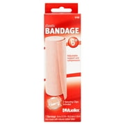 Mueller Elastic 6" Bandage with Securing Clips, Beige, 6" x 5.3 ft unstretched